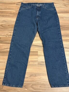Wrangler Mens Jeans Five Star Premium  Relaxed Fit 38x34 Dark Wash NWT
